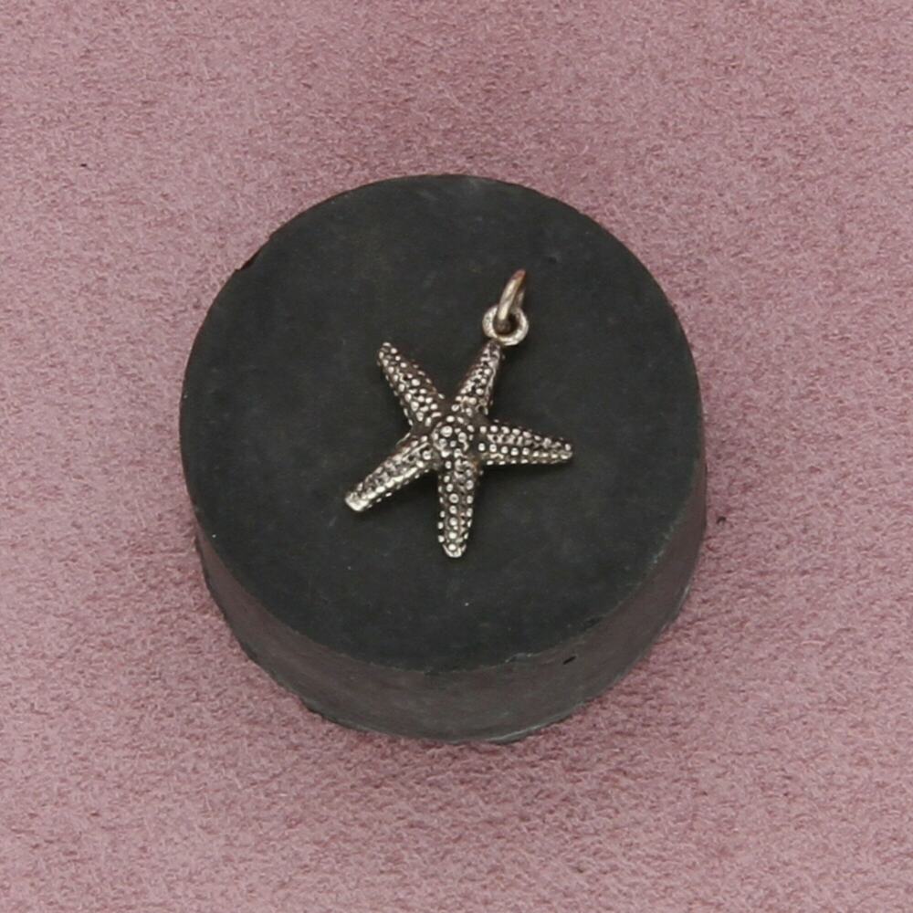 sterling silver vintage sea star fish charm pendant